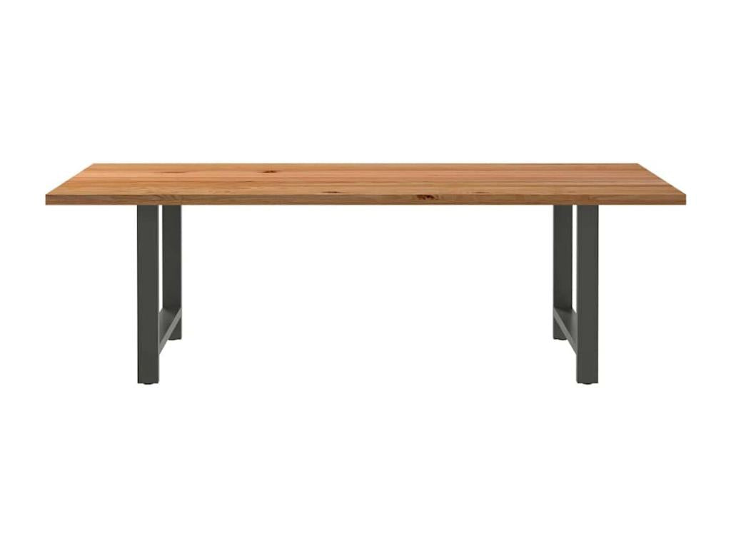 Light brown rectangular solid oak dining table ZTYT07619