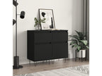 2-piece black buffet set, 40x35x70 cm, engineered wood, TVJS11117