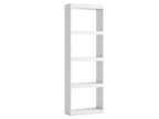 Dormeva 5-Tier Bookshelf - Melamine Shelving Unit for Living Room, Dining Room, or Office - Matte White 181x60x25 cm WORB98650