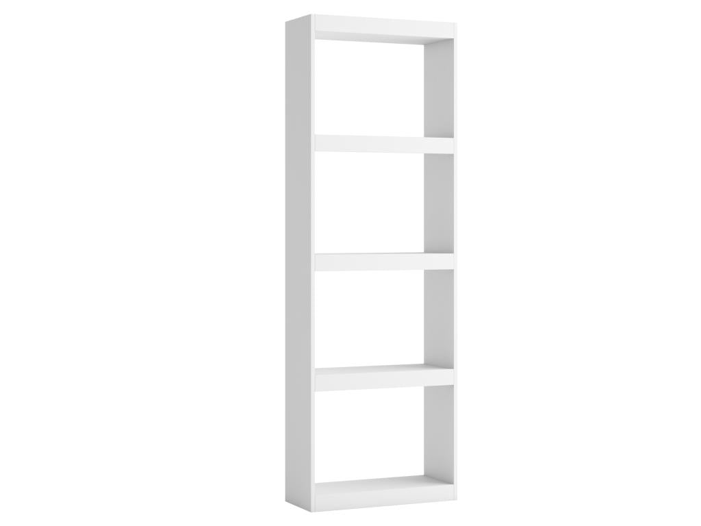 Dormeva 5-Tier Bookshelf - Melamine Shelving Unit for Living Room, Dining Room, or Office - Matte White 181x60x25 cm WORB98650