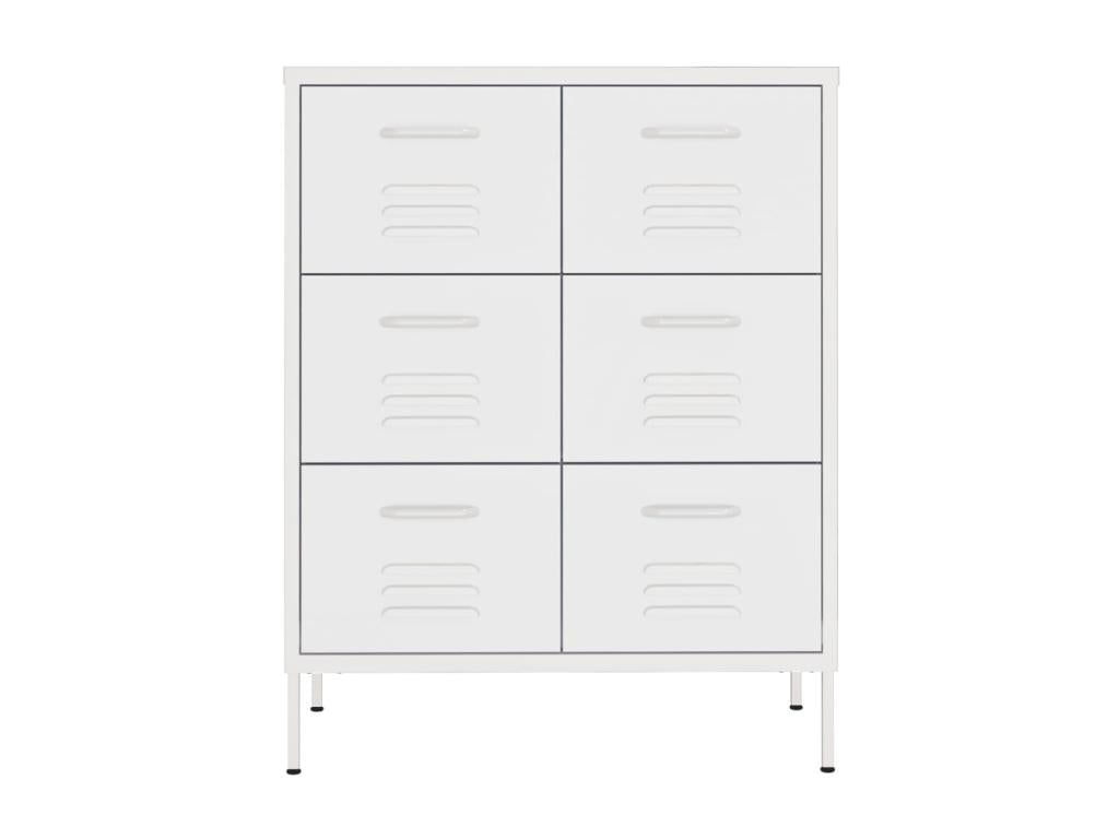 White drawer cabinet 80x35x101.5 cm, steel, MOHI80205