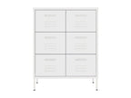 White drawer cabinet 80x35x101.5 cm, steel, MOHI80205