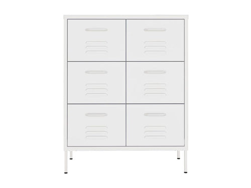 White drawer cabinet 80x35x101.5 cm, steel, MOHI80205