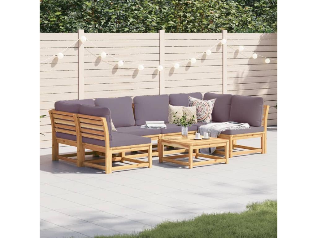 Dormeva AZYL17587 7-piece solid wood garden furniture set with cushions