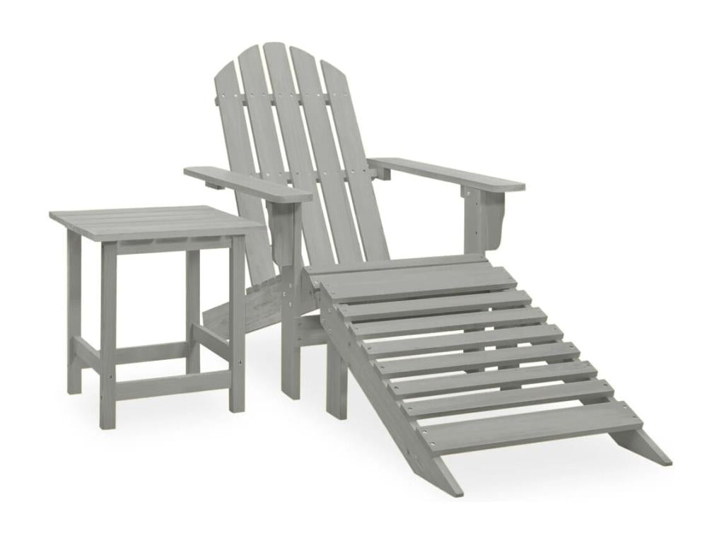 Dormeva garden chair with ottoman and table, Fir Grey KMKB07979