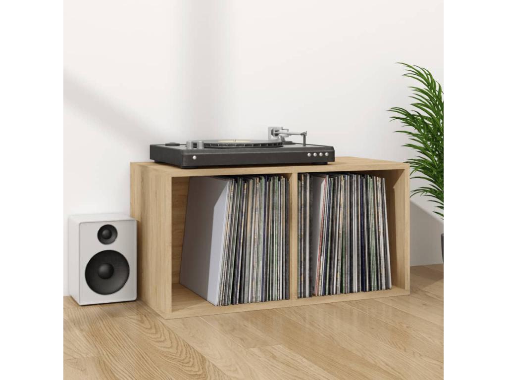Lysvia Oak Vinyl Record Storage Box 71x34x36 cm MJKJ16114