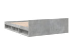 Bed frame with drawers, mattress not included, concrete grey, 140x200 cm, VKRU94899