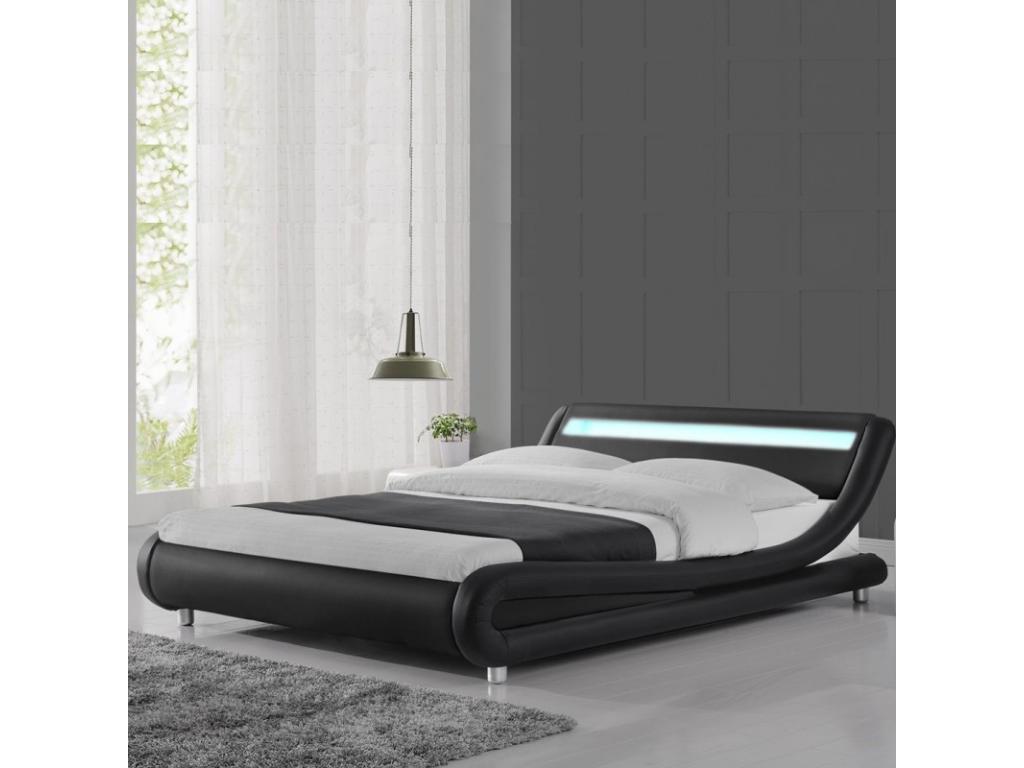 Lysvia LED Designer Bed - Colors - Black - Sizes - 180x200 DDHX38588