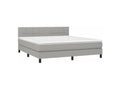 Dormeva bed base with LED mattress, light grey, 160x200 cm, fabric JXGD73841