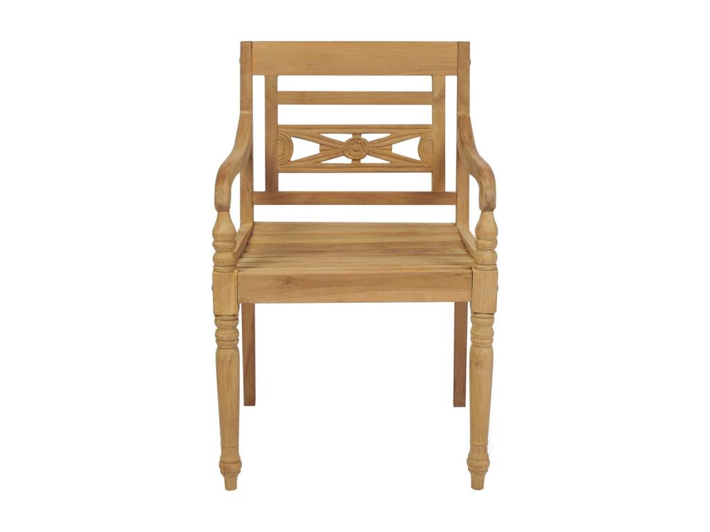 Lysvia 4-piece chairs, solid teak wood, VCOF72364