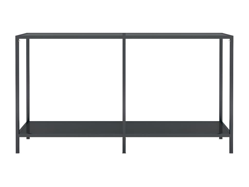 Black console table 140x35x75.5 cm Tempered glass BVDC38508