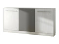 Horizontal Murphy Bed 90x200 cm White Lysvia/Graphite Folding Bed Wall Bed Roddy QIZU42819