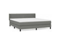 Dormeva bed base with mattress, Dark Grey 160x200 Fabric QEQN11206