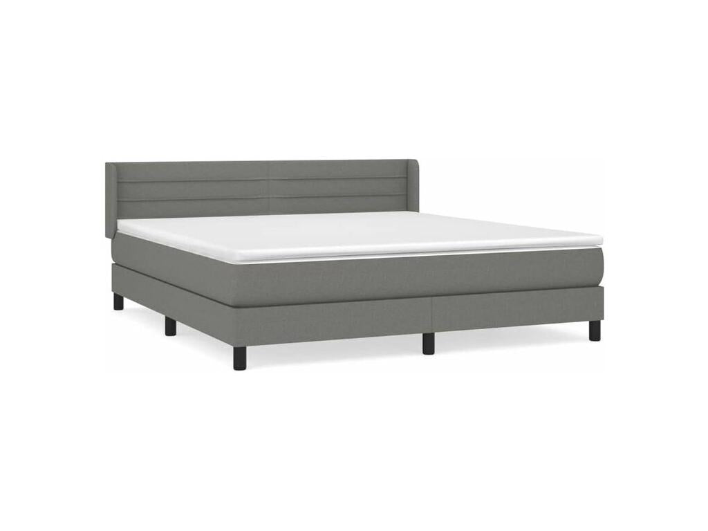 Dormeva bed base with mattress, Dark Grey 160x200 Fabric QEQN11206