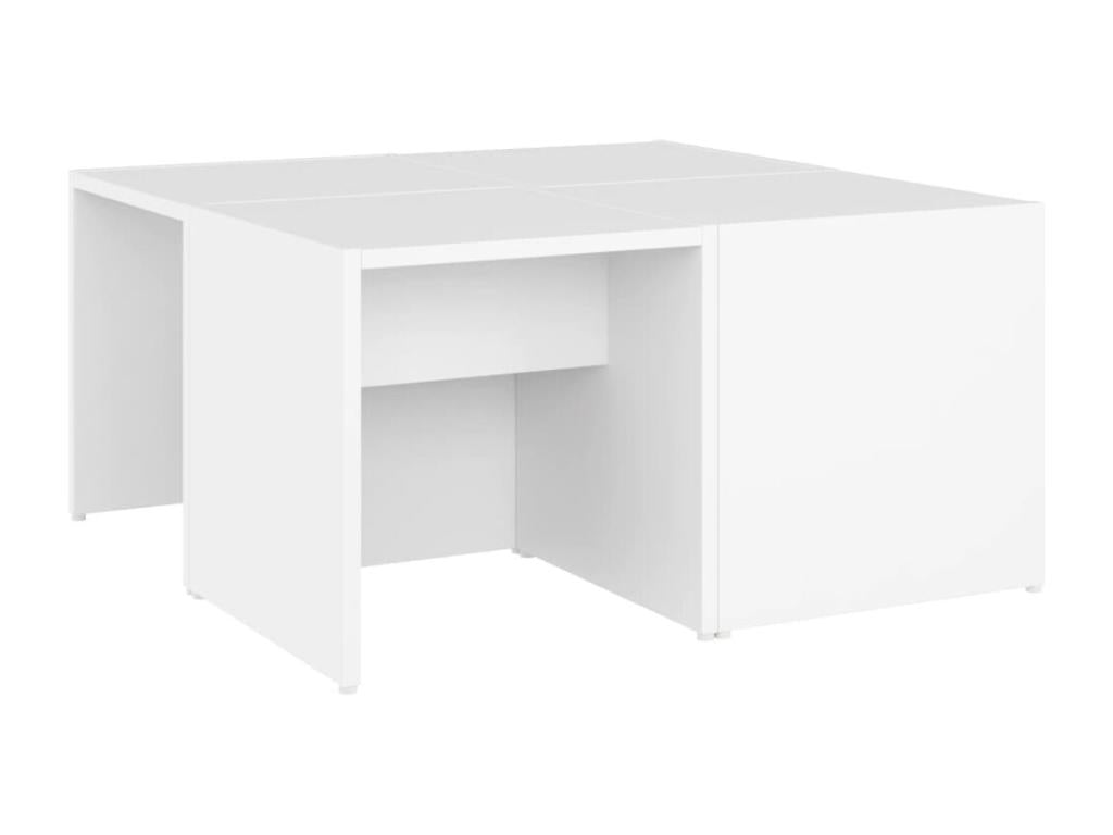 Coffee tables, 4 pcs, white, 33x33x33 cm, engineered wood, GUQD82843