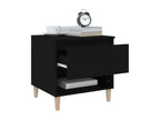 Black bedside table 50x46x50 cm Engineered wood FUIC85103