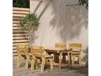 5-piece garden dining set, impregnated pine wood, OKZE19442