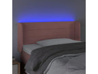 Pink LED Headboard 83x16x78/88 cm Velvet GRPF02906