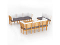 Brown wooden garden furniture set, 60x65x65 cm, 02 0017490 ZGWK69830