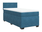 Dormeva bed base with blue 90x200 cm velvet mattress HEYH19180