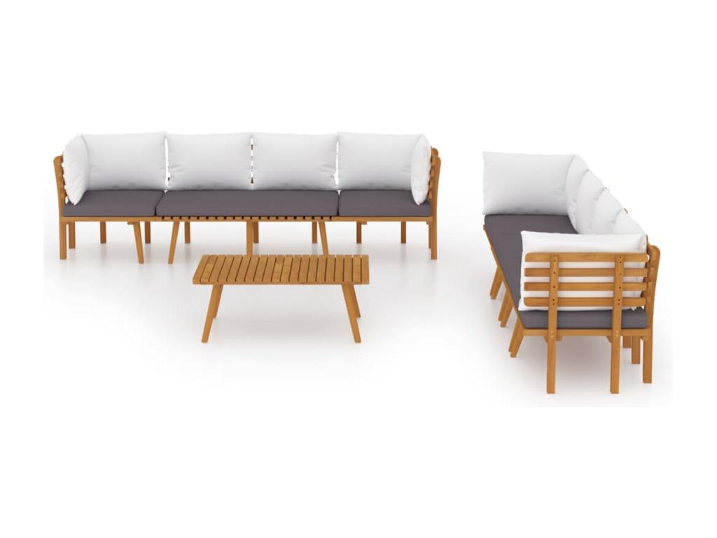 Brown wooden garden furniture set, 60x65x65 cm, 02 0017490 ZGWK69830