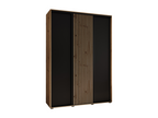 Lysvia 1 Sliding Door Wardrobe 205.2/170/60 3 Doors Lysvia/Black RGZH26377