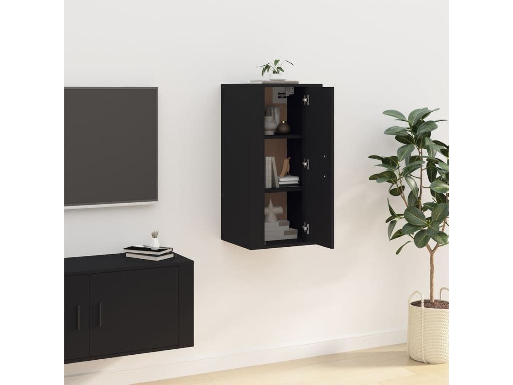 Black wall-mounted TV unit 40x34.5x80 cm UTKM96660