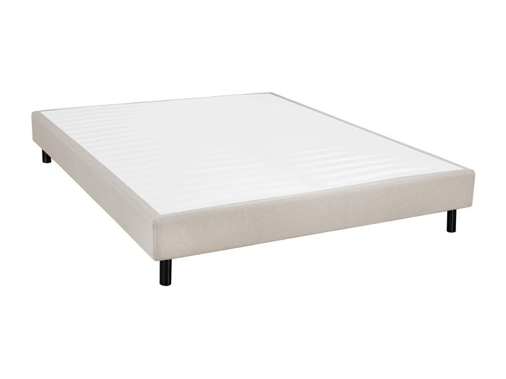 Lysvia - Upholstered, Detachable Bed Base 160x200cm 2x20 Lysvia Linen Grey NWIU73825