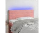 Pink LED Headboard 100x5x78/88 cm Velvet PACW72298