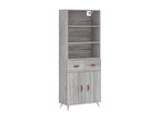 Lysvia Highboard, Grey, 69.5x34x180 cm, Engineered Wood, SXEQ76382