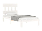 White bed frame and headboard 100x200 solid wood PFBF08228