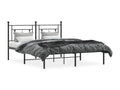 Metal bed frame with black headboard 160x200 cm IAGF48086