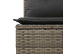 6-piece garden furniture set with grey resin wicker cushions MAMX24035