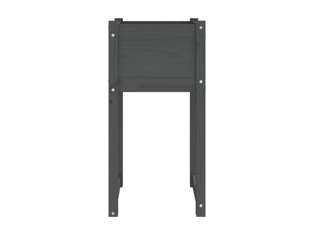 2-piece planter set, grey, 40x40x81 cm, solid pine wood, ZWCP91446