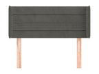 Headboard with wings, Dark Grey, 83x16x78/88 cm, Velvet QJQJ61452