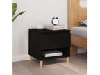 Black bedside table 50x46x50 cm Engineered wood FUIC85103