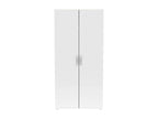 Dormeva 2-Door Wardrobe, Bedroom Furniture, Walk-in Closet, Clothes Closet, 79x52x166 cm, Oak and Matte White, WLBW59580
