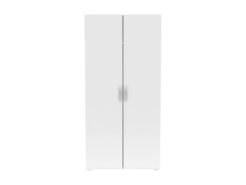 Dormeva 2-Door Wardrobe, Bedroom Furniture, Walk-in Closet, Clothes Closet, 79x52x166 cm, Oak and Matte White, WLBW59580