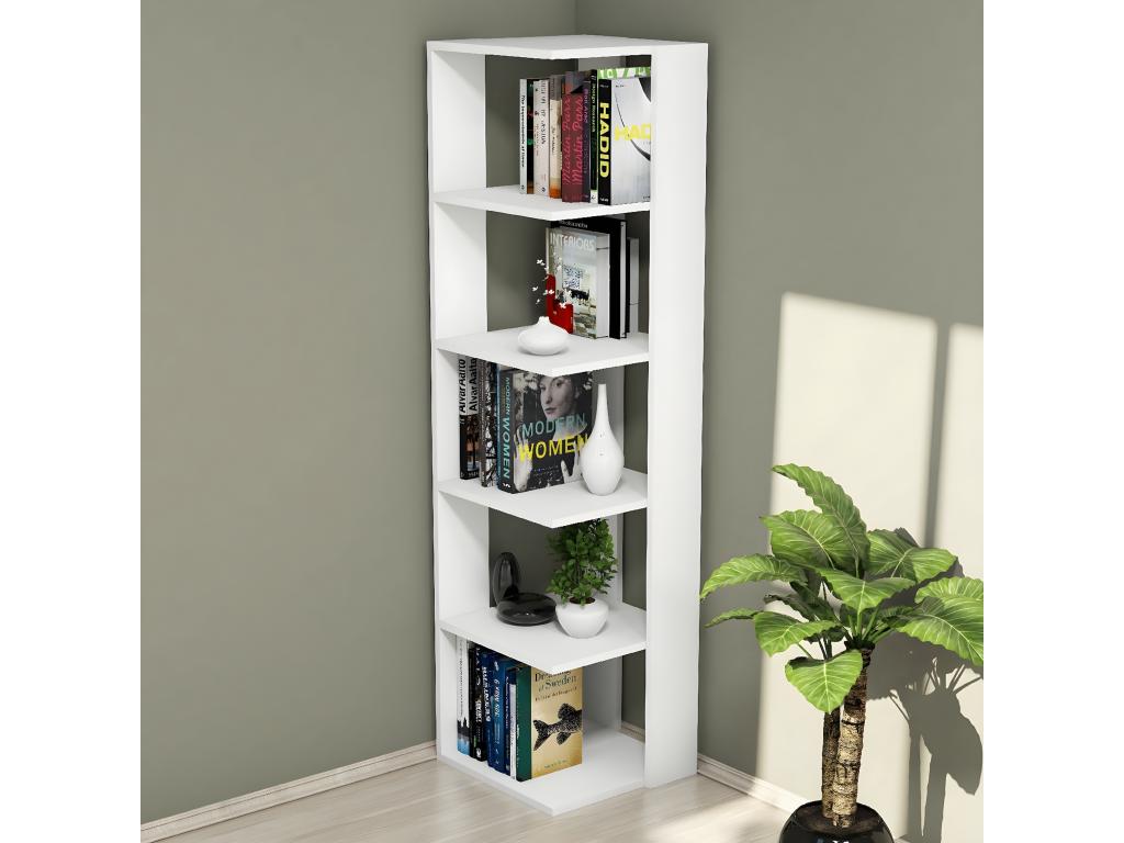 Lysvia White Bookshelf 41.8x41.8x160.8 cm Lysvia HSZG69701
