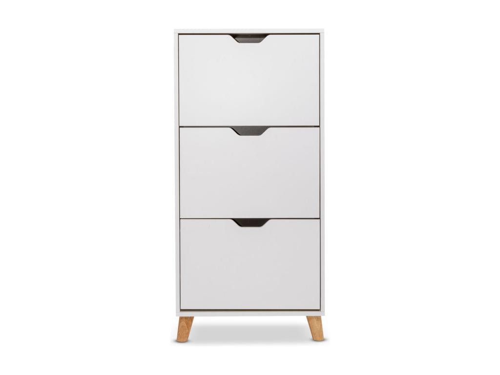 Dormeva - Shoe cabinet with 3 minimalist wooden shelves, holds up to 18 pairs JSAW78327