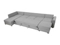 Dormeva 191 Grey Corner Sofa with Sleeping Function and Bedding Box, 370x186x85cm PLOC28792