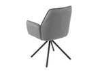 Lysvia-G67 dining chair in dark grey velvet UWZU80562