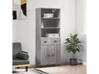 Lysvia Highboard, Grey, 69.5x34x180 cm, Engineered Wood, SXEQ76382