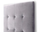 Premium Velvet Upholstered Headboard 140cm Silver Grey QQLZ10458
