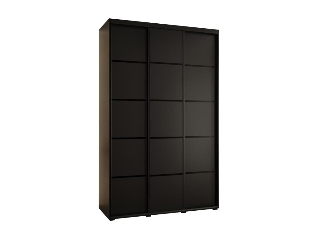 Lysvia 4 Sliding Door Wardrobe 235.2/160/45 3 Doors Black/Black/Black UPHB61652
