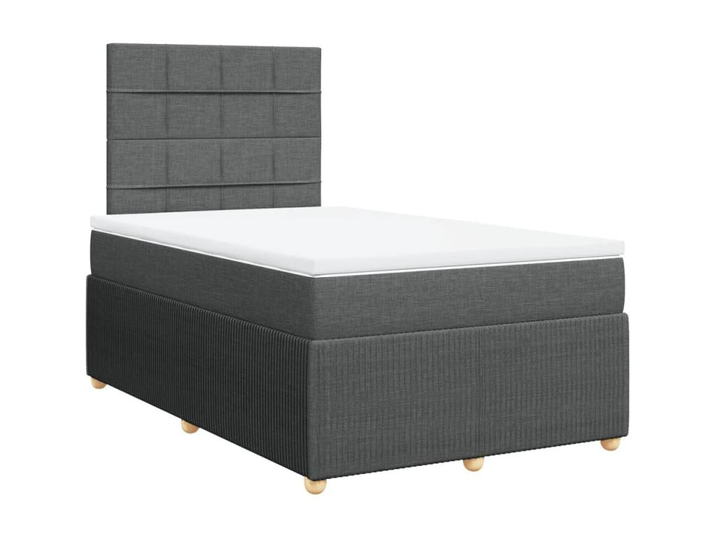 Dormeva bed base with dark grey mattress 120x190cm fabric HDEF98178