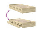 Zensova 90x200 Oak Bed Frame and Drawers Zensovaingénierie FGKC90250