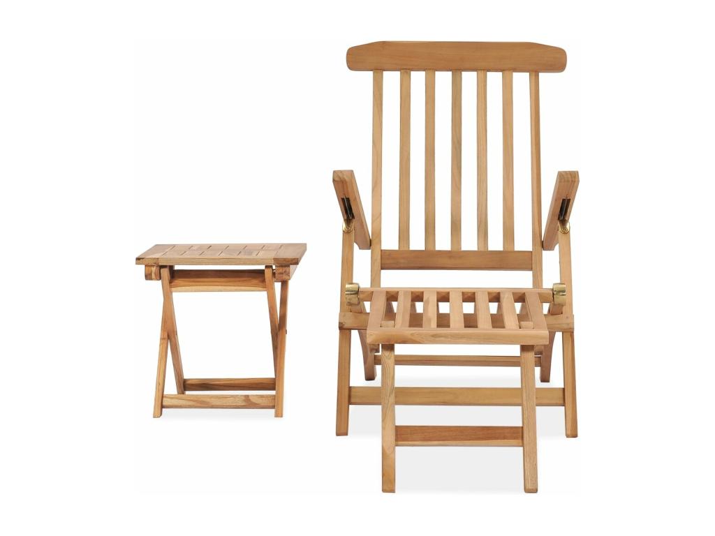 Brown wooden sun lounger/deckchair 159x58x91 cm 02 0012586 GMQM12080