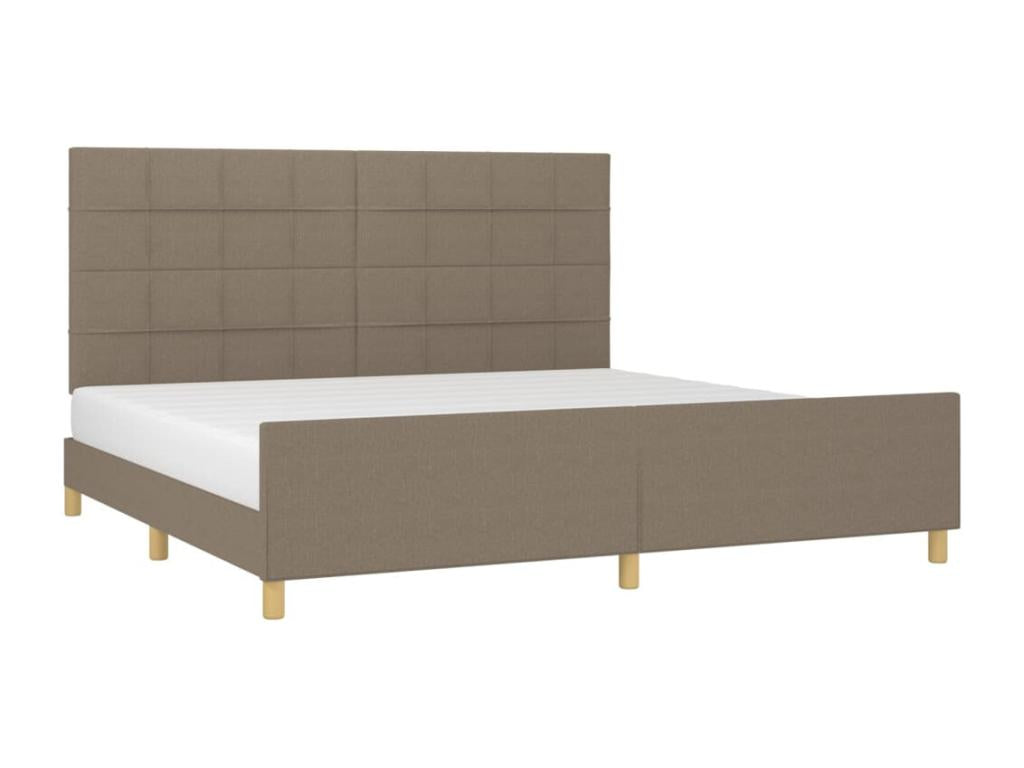 Lysvia 200x200 cm bed frame without mattress, fabric VLJR25791