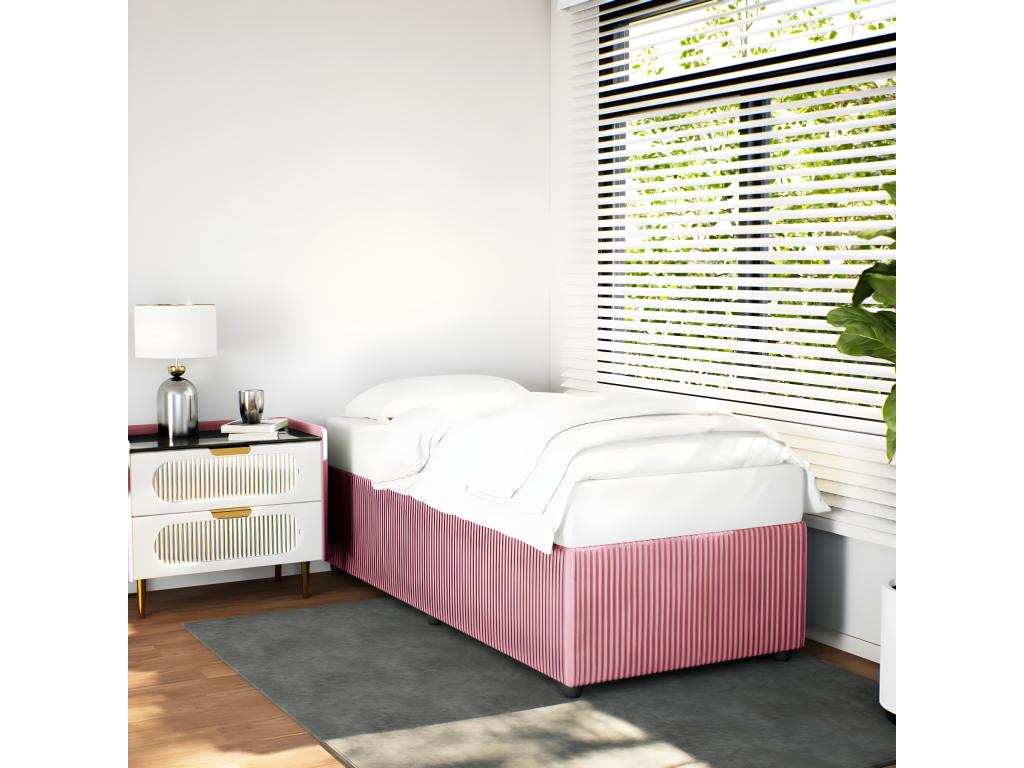 Pink bed frame 100x200 cm Velvet SYPR01535